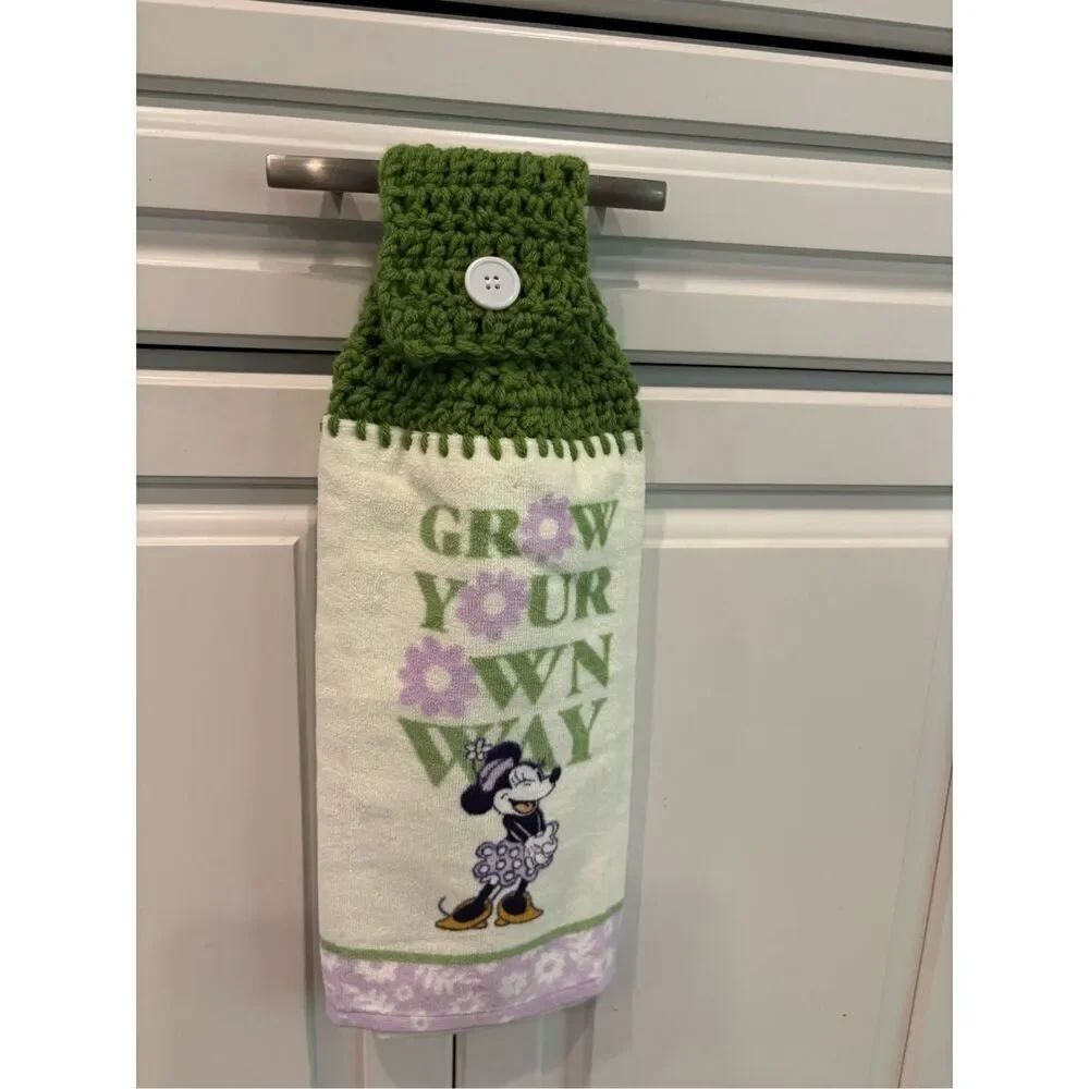 Crochet Top Kitchen Towel- Grow your own way-minnie